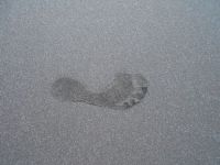 Fuabdruck im Sand